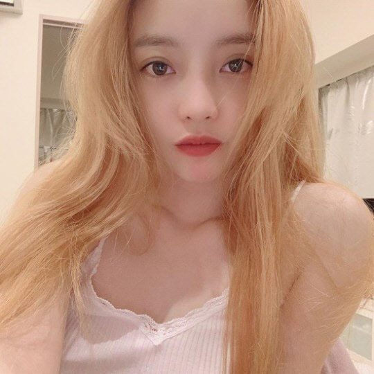 금발의 구하라(사진=구하라 인스타그램 캡처)